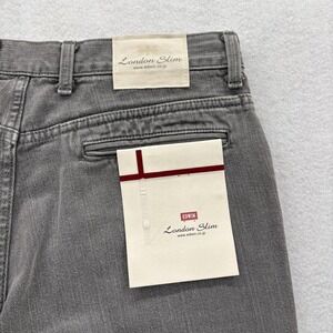 Edwin Jeans Mens 33x33 Gray London Slim Straight Leg Made In Japan Denim Pants